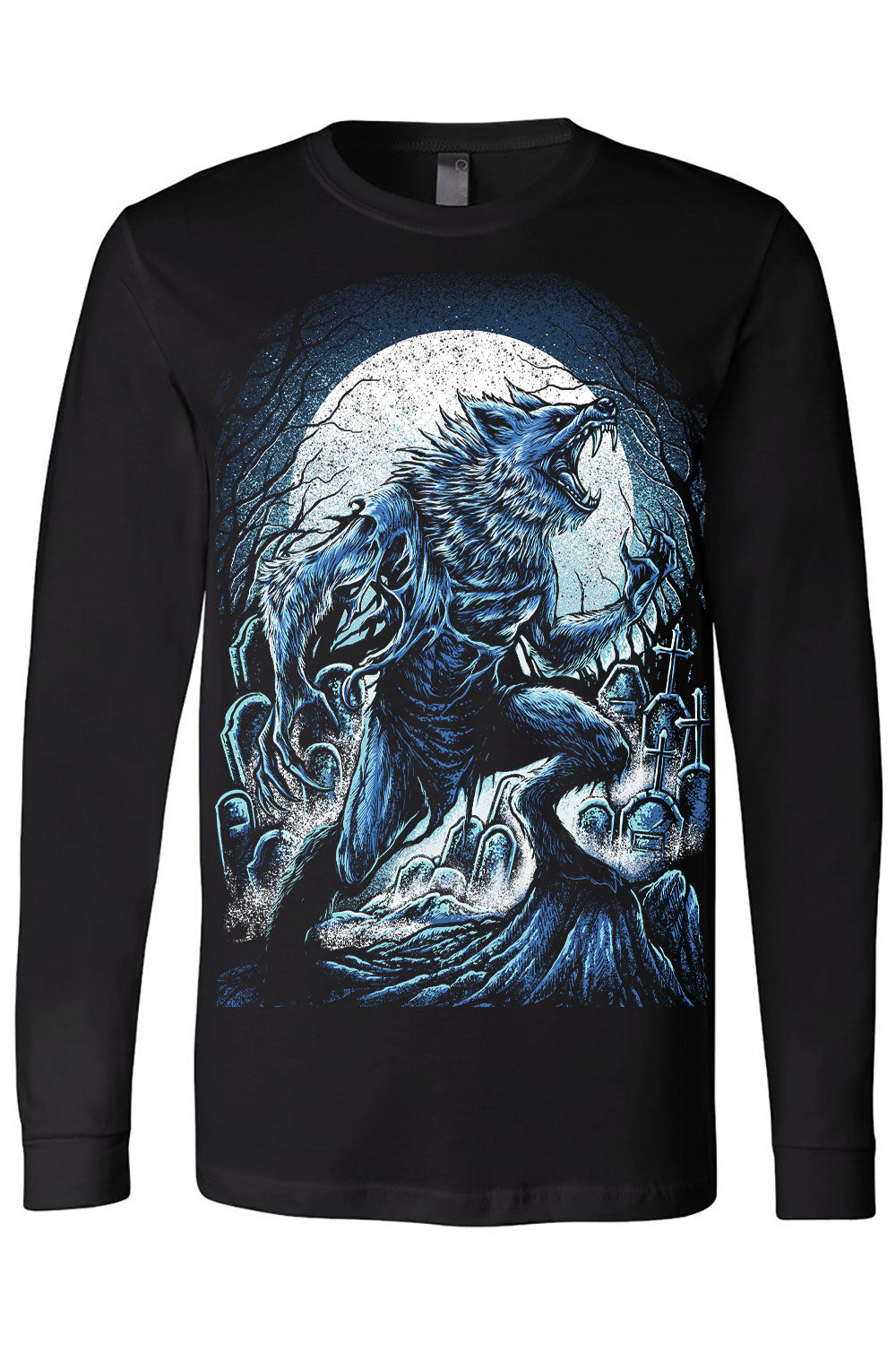 mens long sleeve werewolf t-shirt