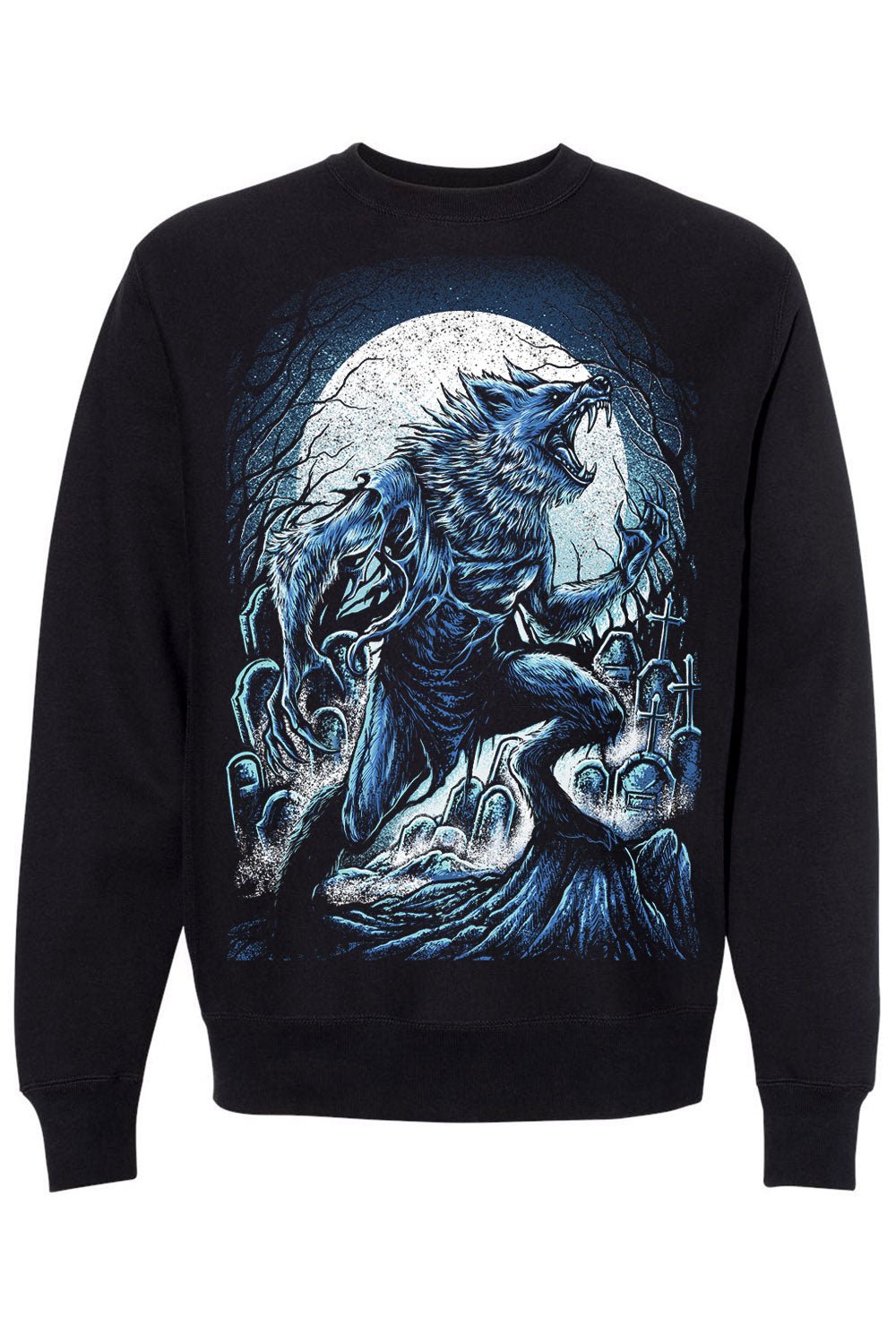 Blue Blood Werewolf Sweatshirt - mens outerwear - VampireFreaks - VampireFreaks