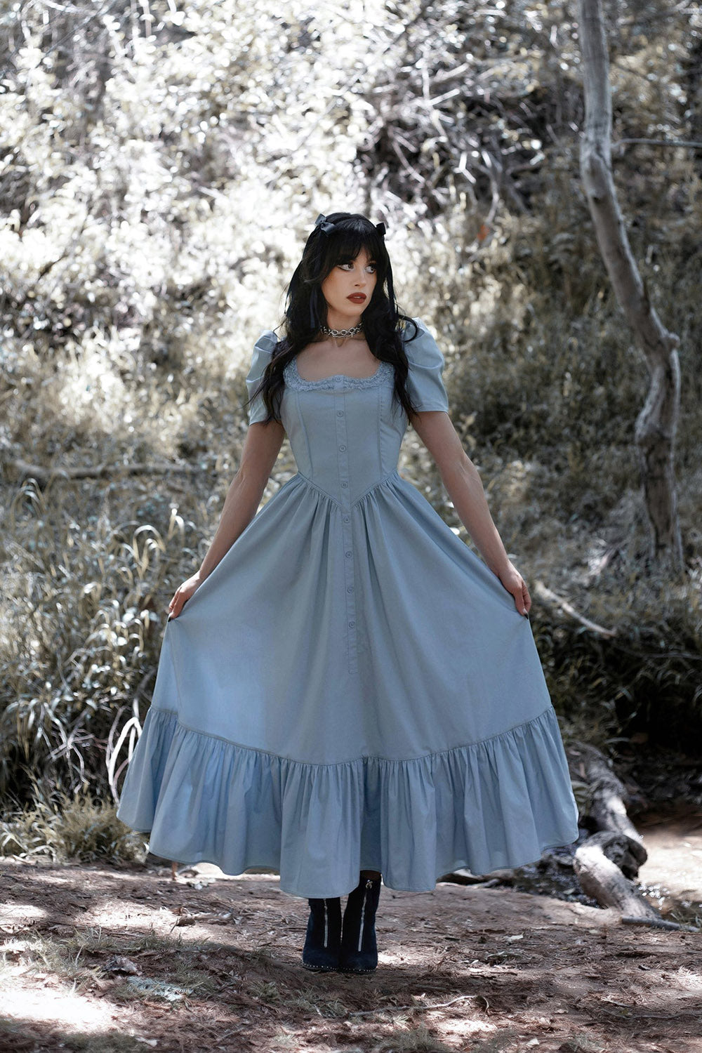 cottagecore cinderella dress with pockets