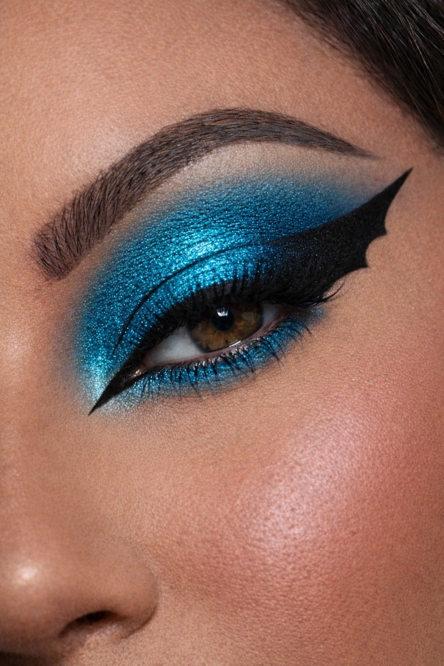 blue glittery eyeshadow