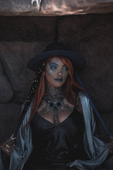 Blue Stargazer Veiled Hat - hats & scarves & headwear - VampireFreaks - Lively Ghosts