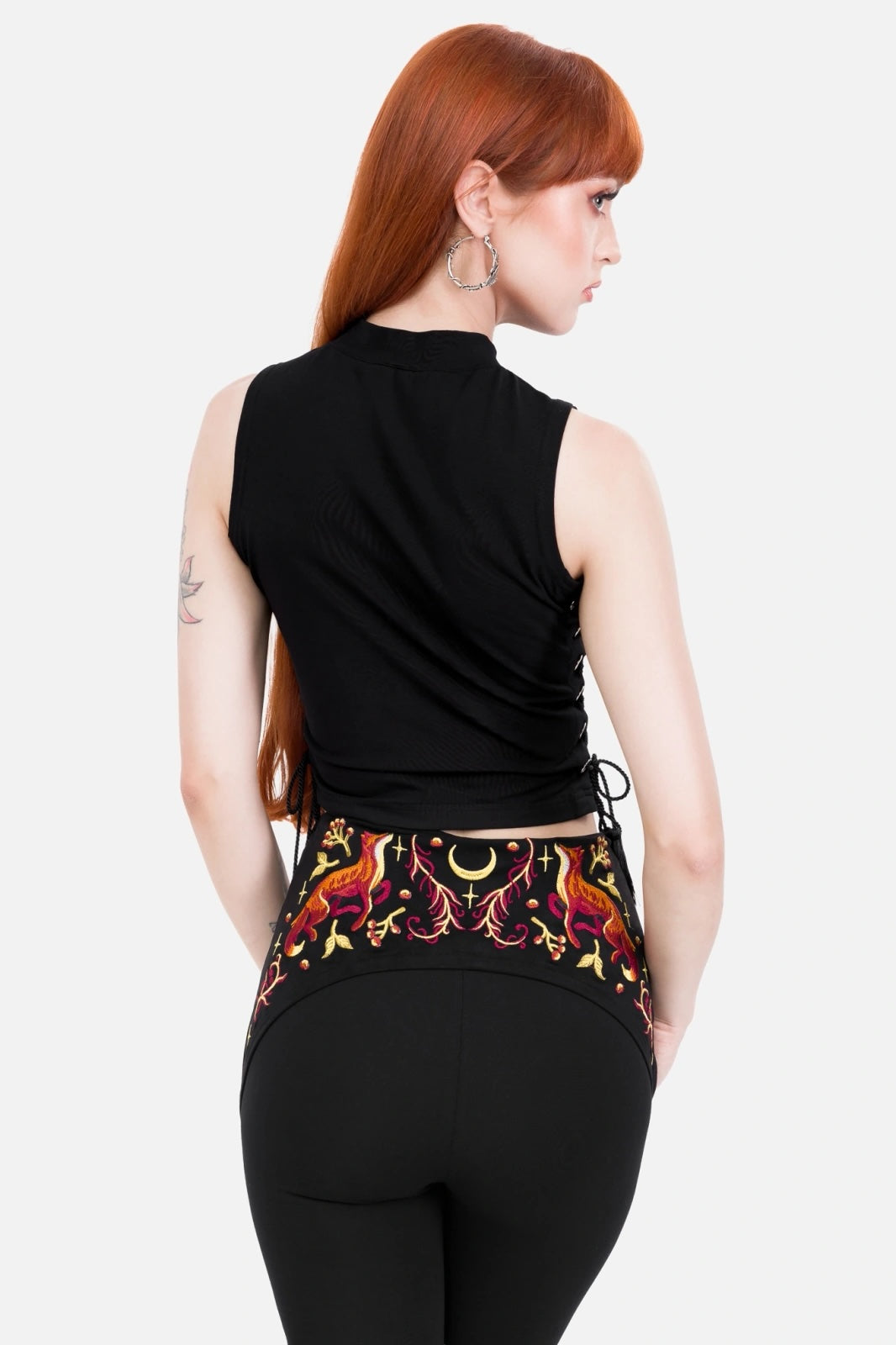restyle black cotton dark cottagecore tank top