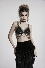punk rave chain bra