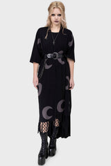 wide vegan leather goth belt