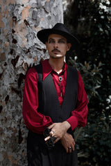 gothic mens boho shirt