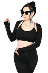 long sleeve cropped bolero shrug