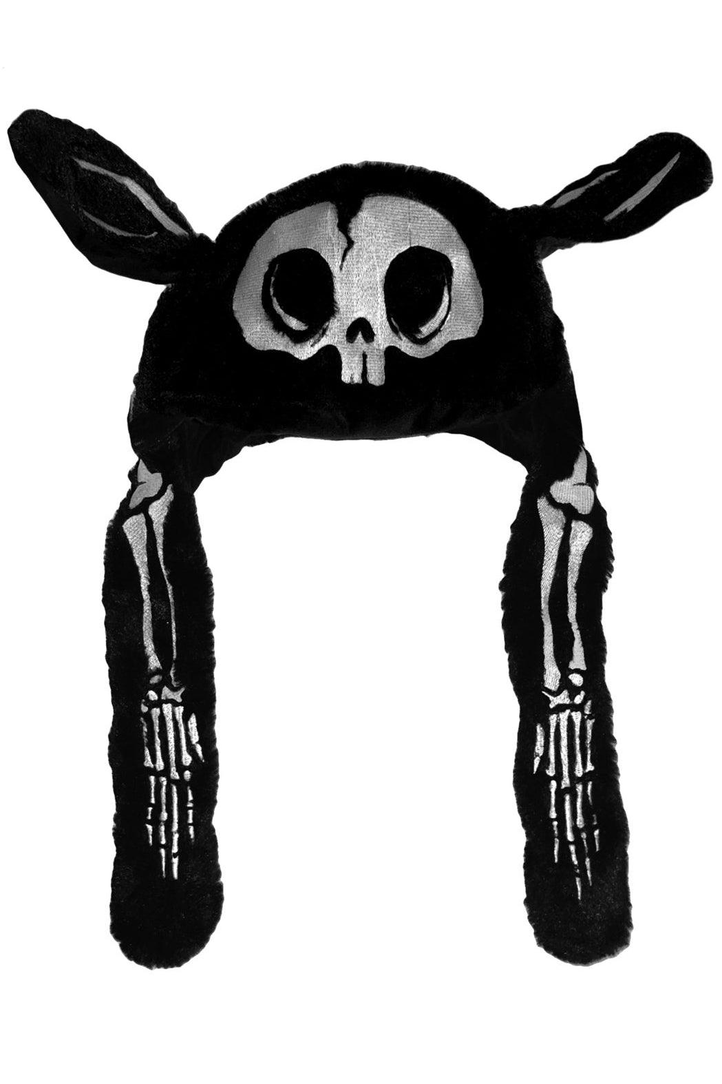 Bone Bunny Hat [BLACK] - hats & scarves & headwear - VampireFreaks - Whatever 21 X Friends4Evr