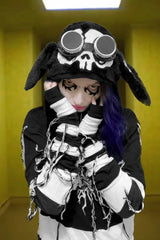 Bone Bunny Hat [BLACK] - hats & scarves & headwear - VampireFreaks - Whatever 21 X Friends4Evr