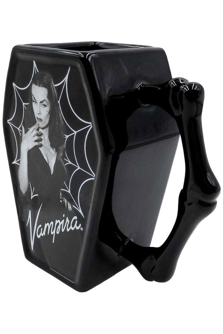 ceramic black vampira coffee cup