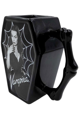 Vampira Cobweb Coffin Mug
