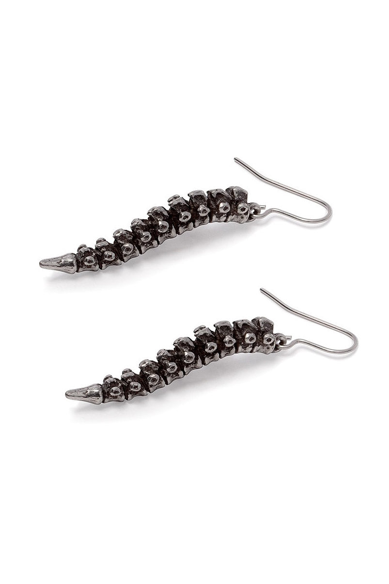 spooky spine bone earrings by alchemy 
