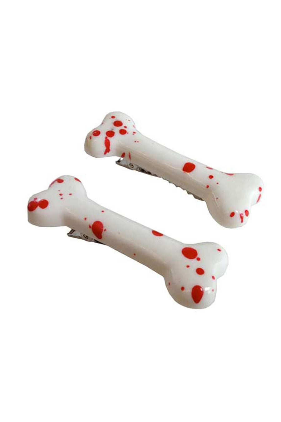 blood splatter bone hair clips