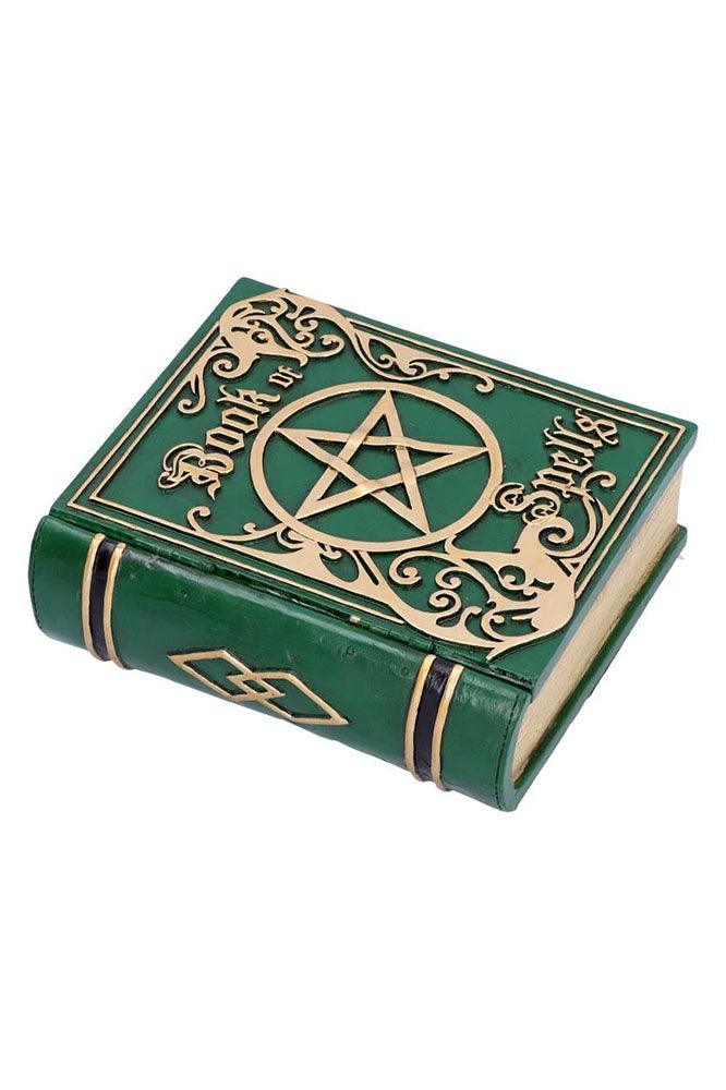 Book of Spells Secret Stash Box [Green] - housewares - VampireFreaks - Nemesis Now