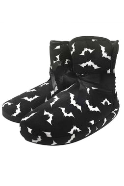 Luna Bats Slipper Boots [BLACK/WHITE]