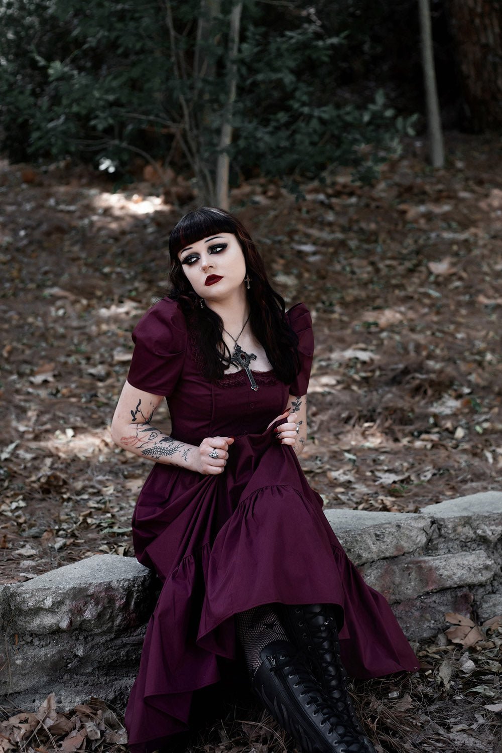 Bordeaux Dress - dresses - VampireFreaks - Lively Ghosts