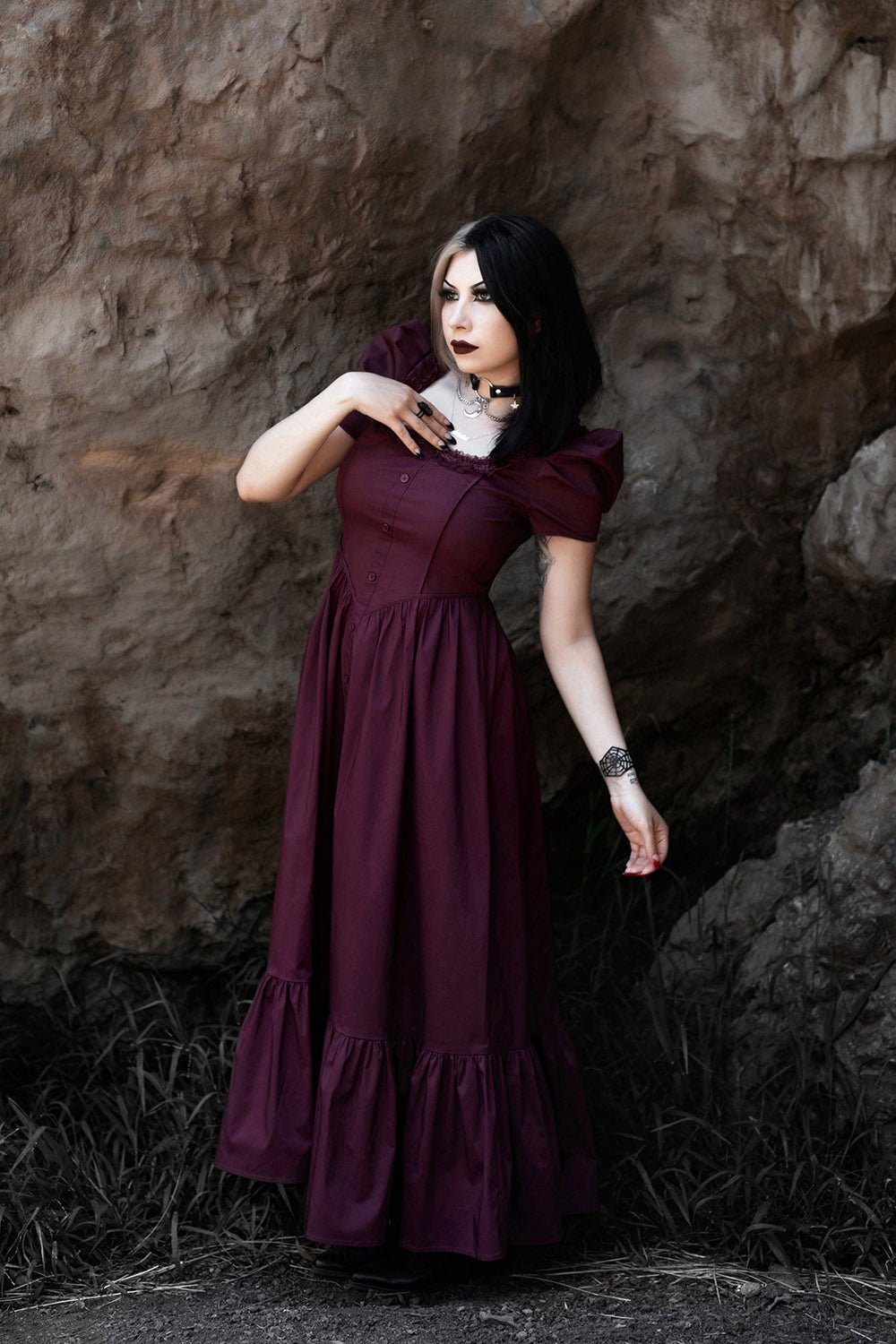 Bordeaux Dress - dresses - VampireFreaks - Lively Ghosts