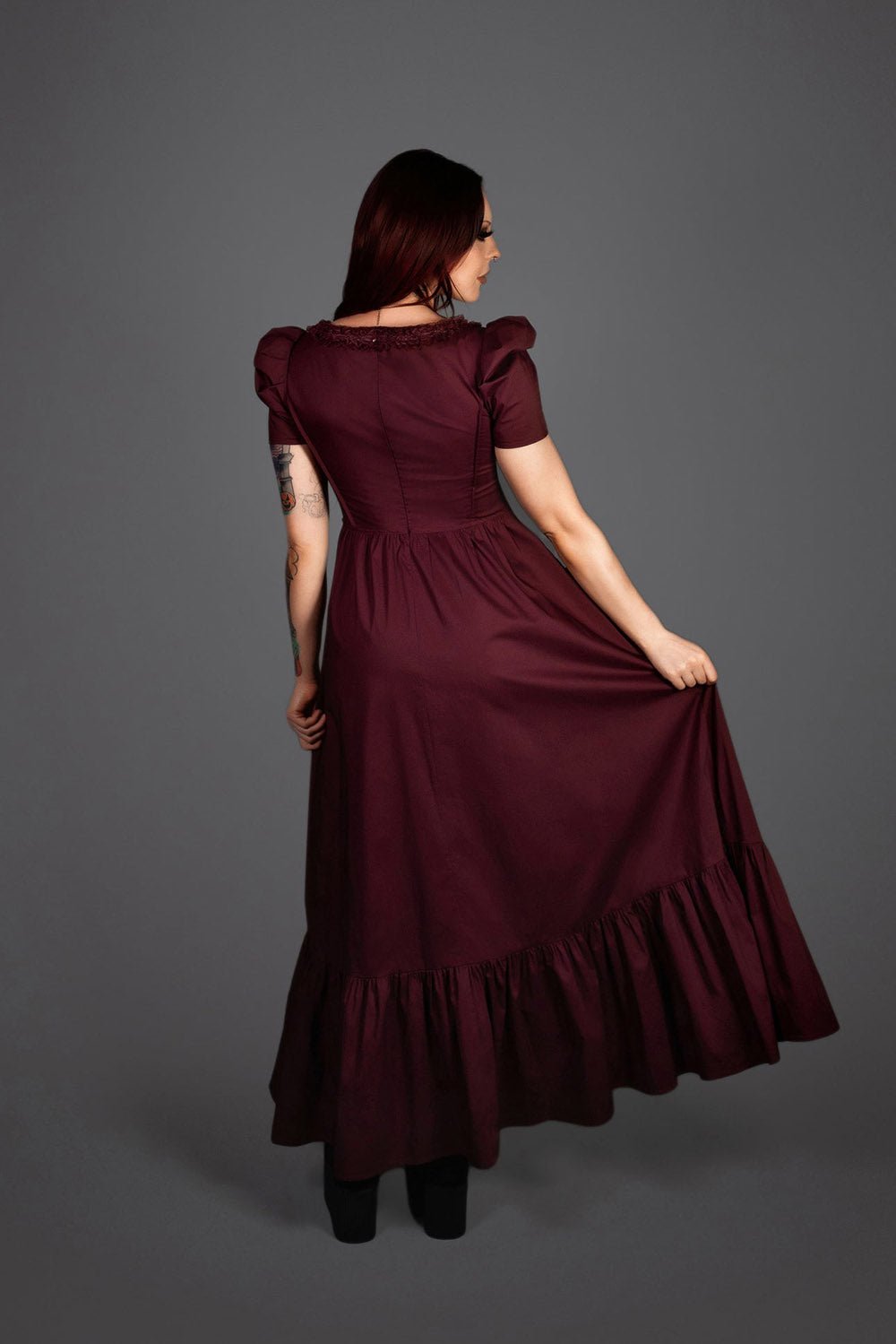 Bordeaux Dress - dresses - VampireFreaks - Lively Ghosts