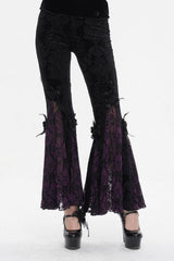 Bordeaux Gothic Bell Bottoms [PURPLE] - womens bottoms - VampireFreaks - Devil Fashion