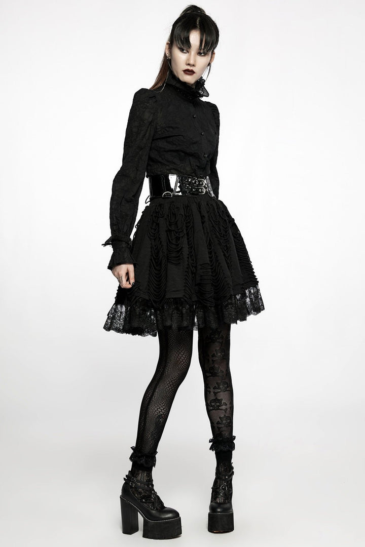 Born to Haunt Shredded Skirt - skirts - VampireFreaks - Punk Rave