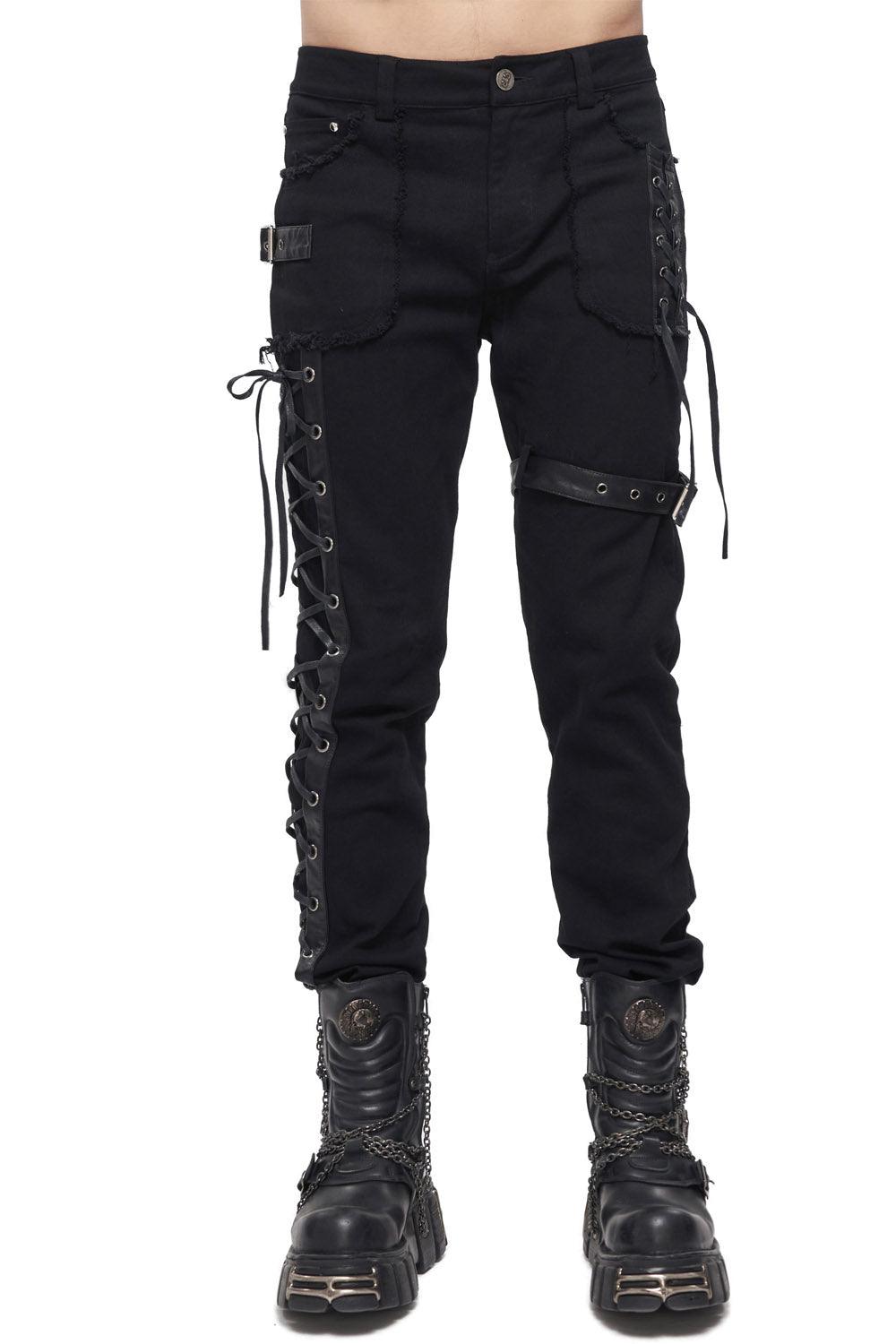 Born Villain Distressed Goth Pants - mens pants - VampireFreaks - Devil Fashion