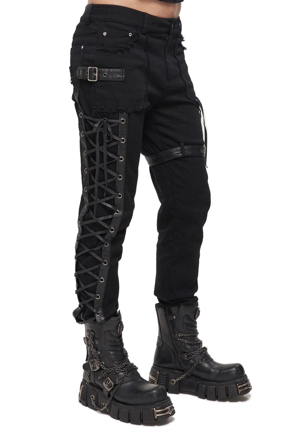 Born Villain Distressed Goth Pants - mens pants - VampireFreaks - Devil Fashion