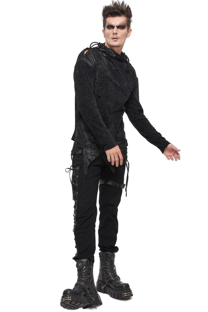 Born Villain Distressed Goth Pants - mens pants - VampireFreaks - Devil Fashion