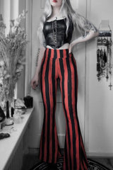 Pantalones acampanados Hellz Bellz con rayas rojas y negras [NEGRO/ROJO]