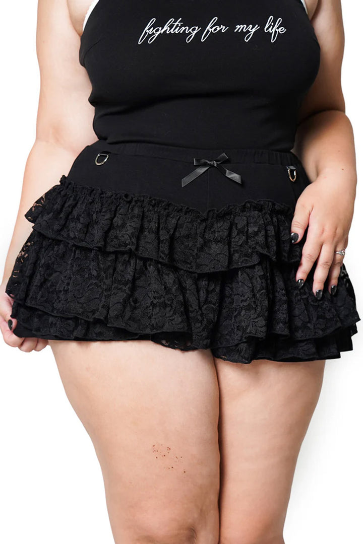 womens plus size mini ruffle bloomers