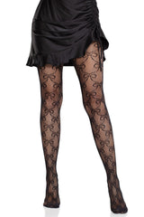 lolita gothic bow ribbon tights
