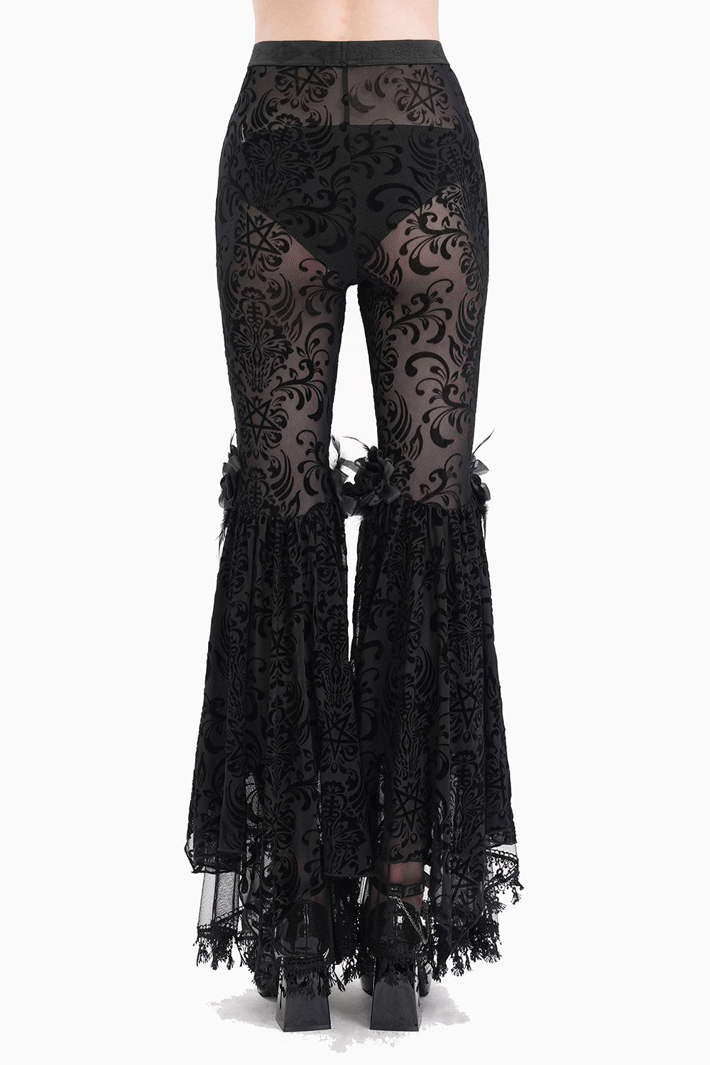 Briar Rose Gothic Bell Bottoms - womens bottoms - VampireFreaks - Devil Fashion