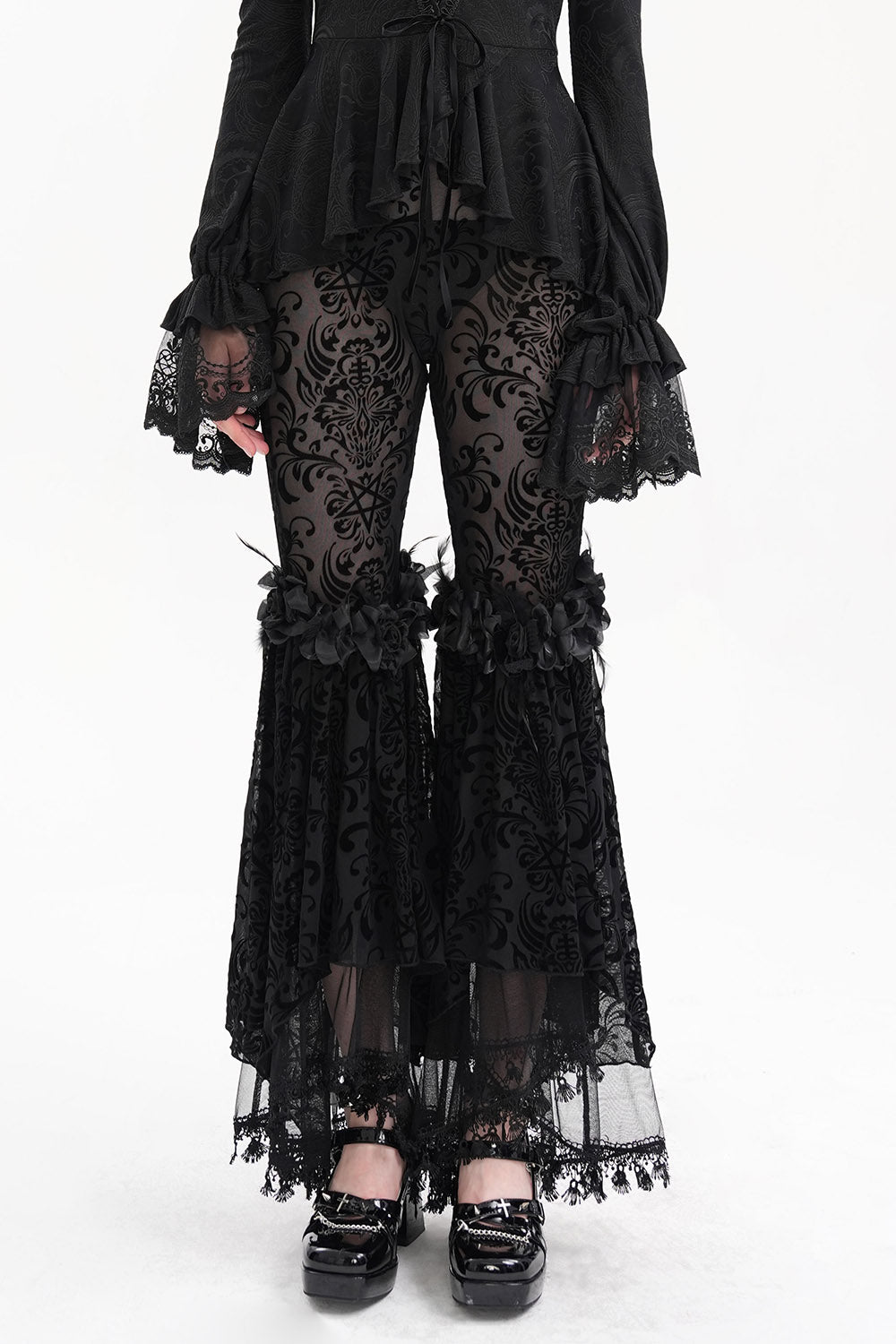 Briar Rose Gothic Bell Bottoms