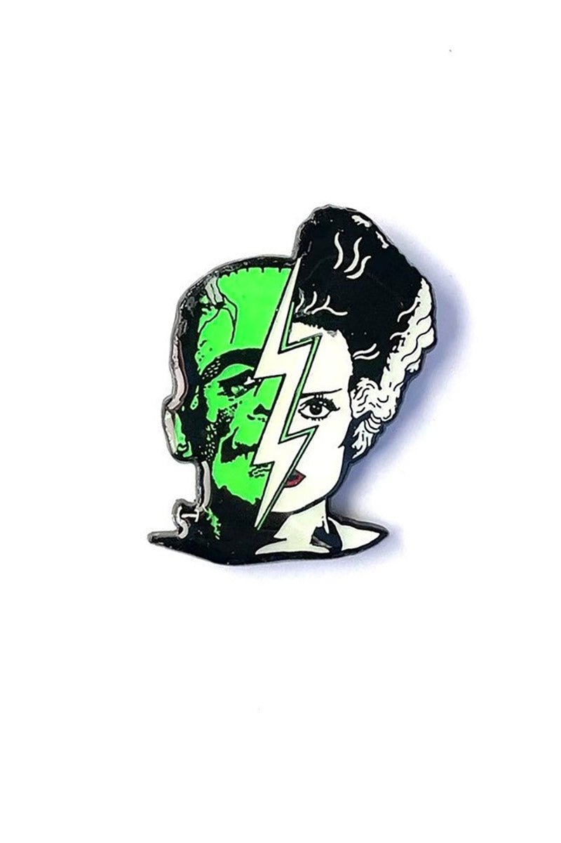 Bride And Frank Half Face Enamel Pin - pins & patches - VampireFreaks - Rock Rebel