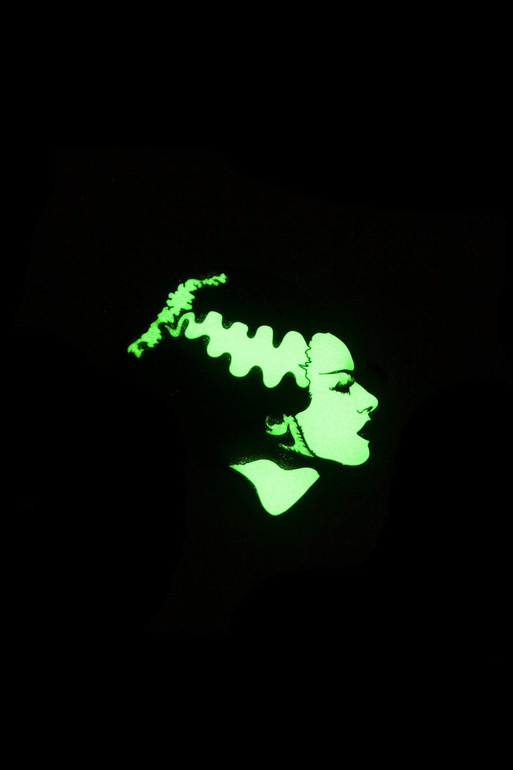 glow in the dark bride of frankenstein enamel pin