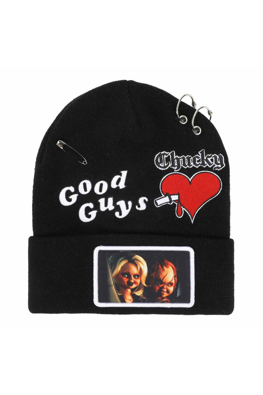 Bride Of Chucky Embroidered & Sublimated Patch Cuff Beanie - hats & scarves & headwear - VampireFreaks - Bioworld