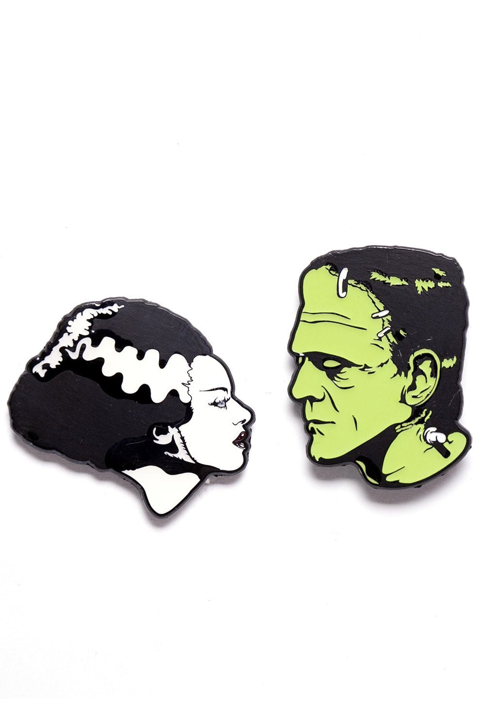 Bride Of Frankenstein & Frankenstein We Belong Dead Enamel Pin Set - pins & patches - VampireFreaks - Rock Rebel