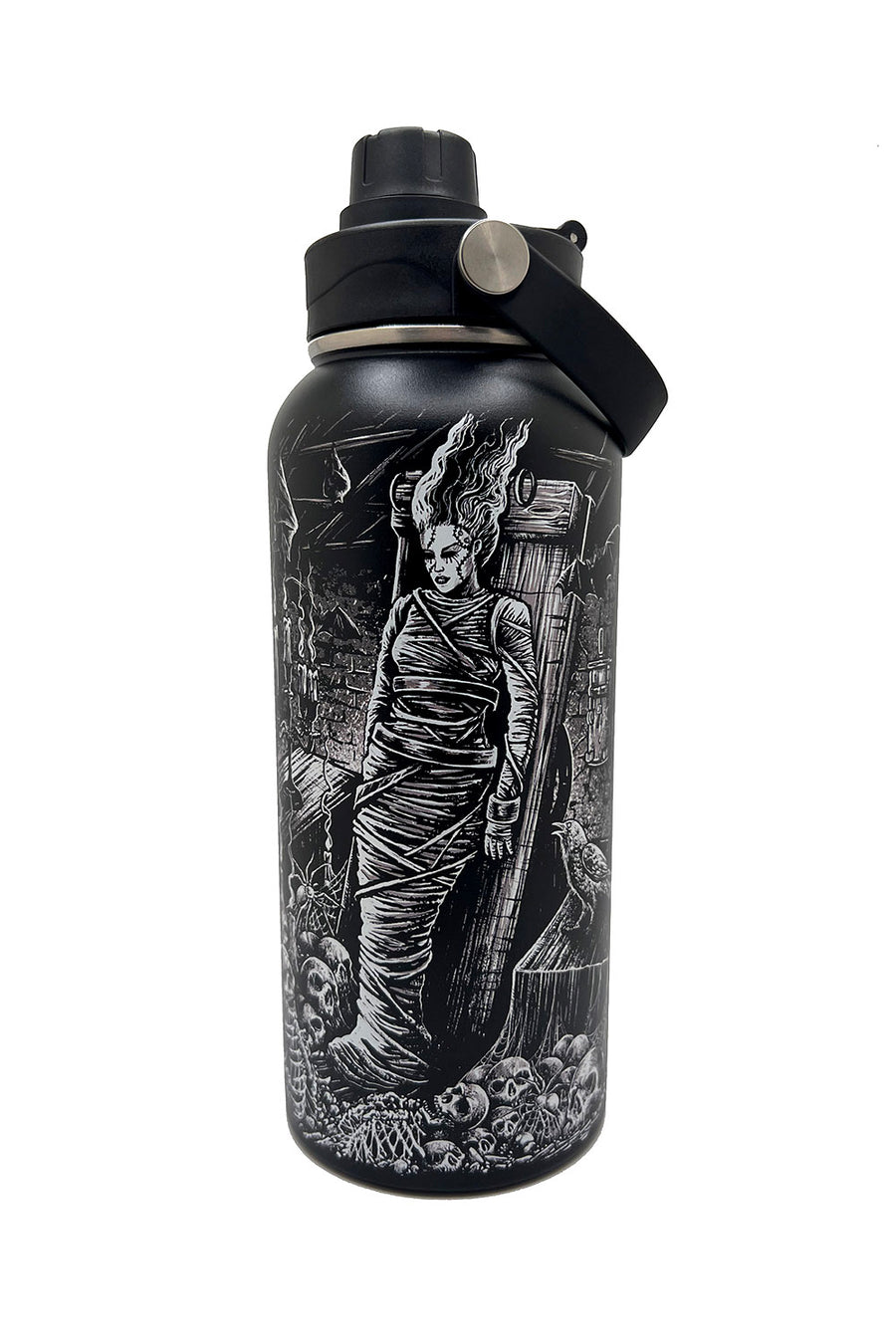 Frankenstein And Bride 32 Oz Water Bottle