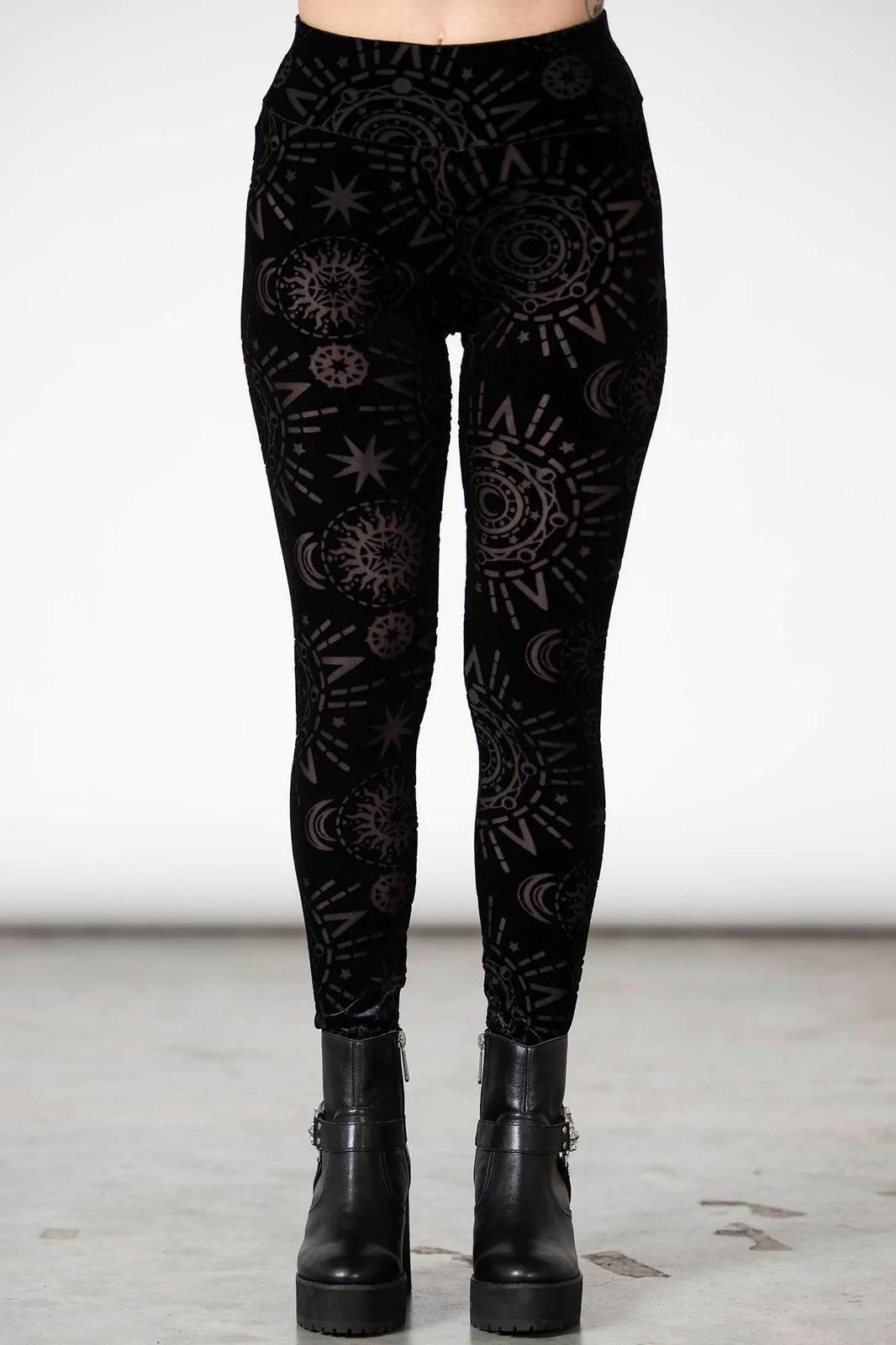 Brielle Burnout Leggings - womens bottoms - VampireFreaks - Killstar