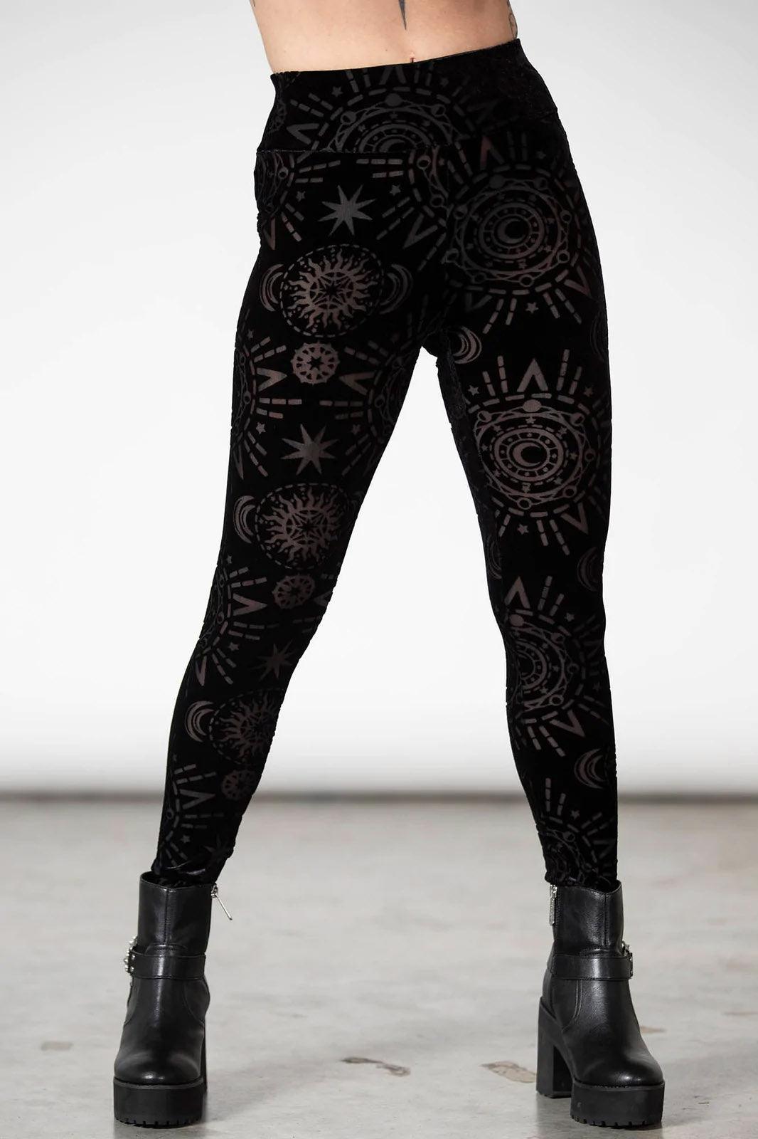 Brielle Burnout Leggings - womens bottoms - VampireFreaks - Killstar