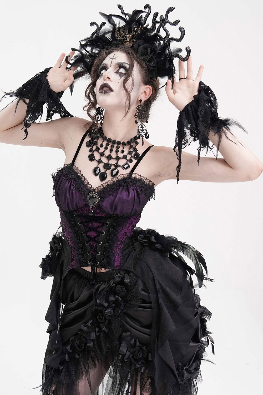 sweetheart neckline gothic top