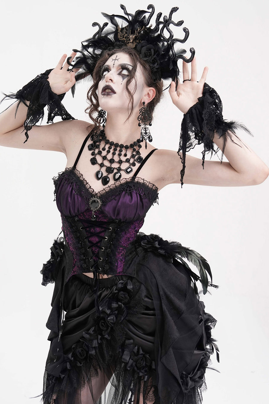 sweetheart neckline gothic top