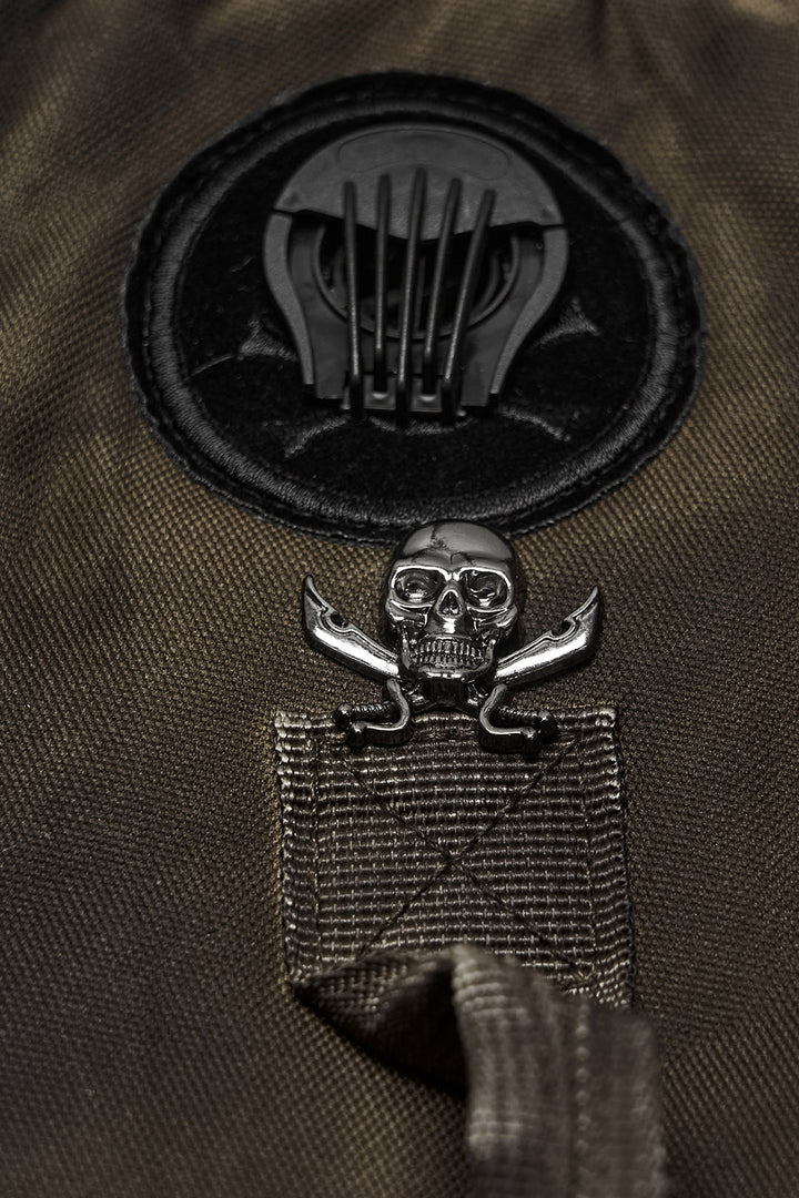 mens grunge goth brown post apocalyptic backpack 