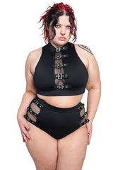 high rise plus size gothic swimsuit by forest ink