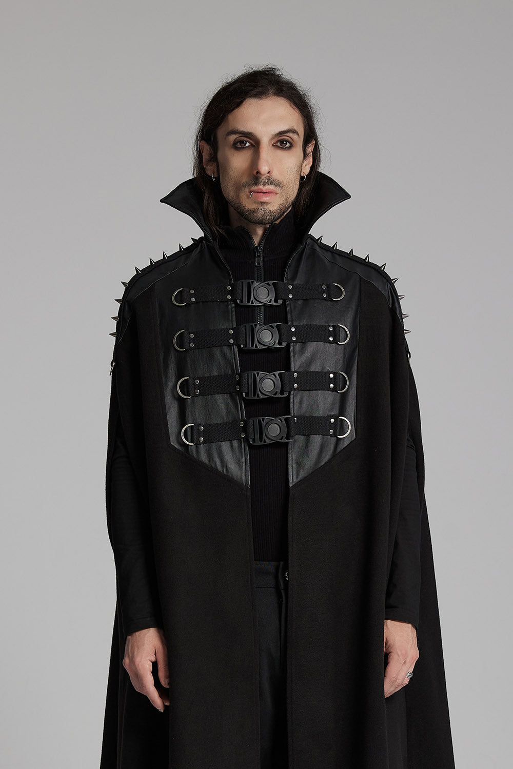 mens buckled cybergoth cloak