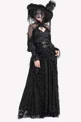 long lace gothic skirt