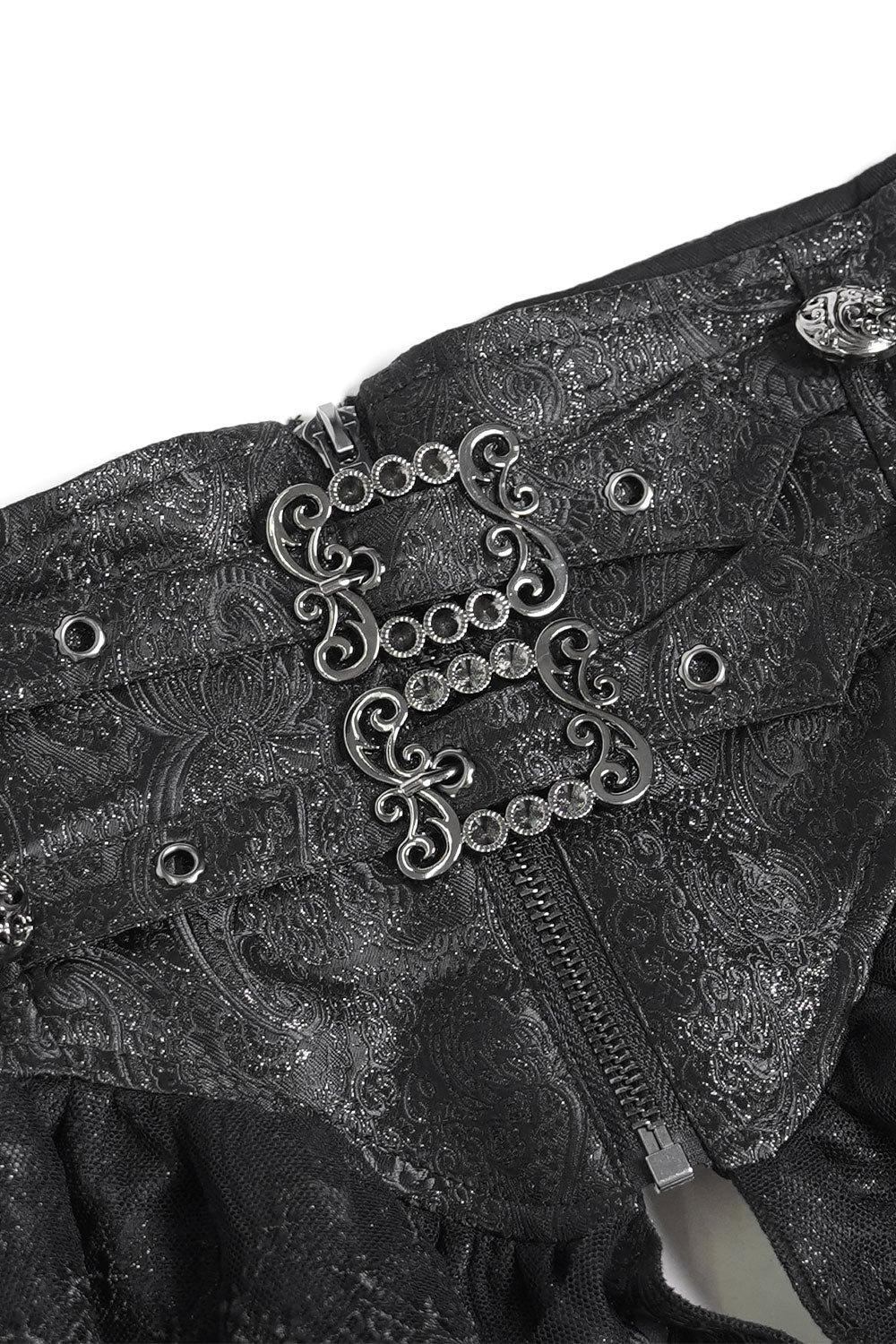 Womens corset details with buckles