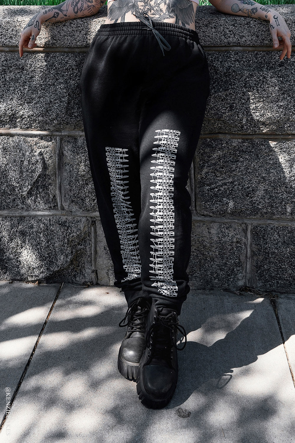 western goth bullet jogger pants