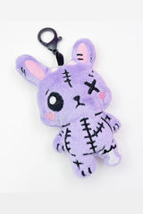 emo creepy cute bunny rabbit plushie toy keyring 
