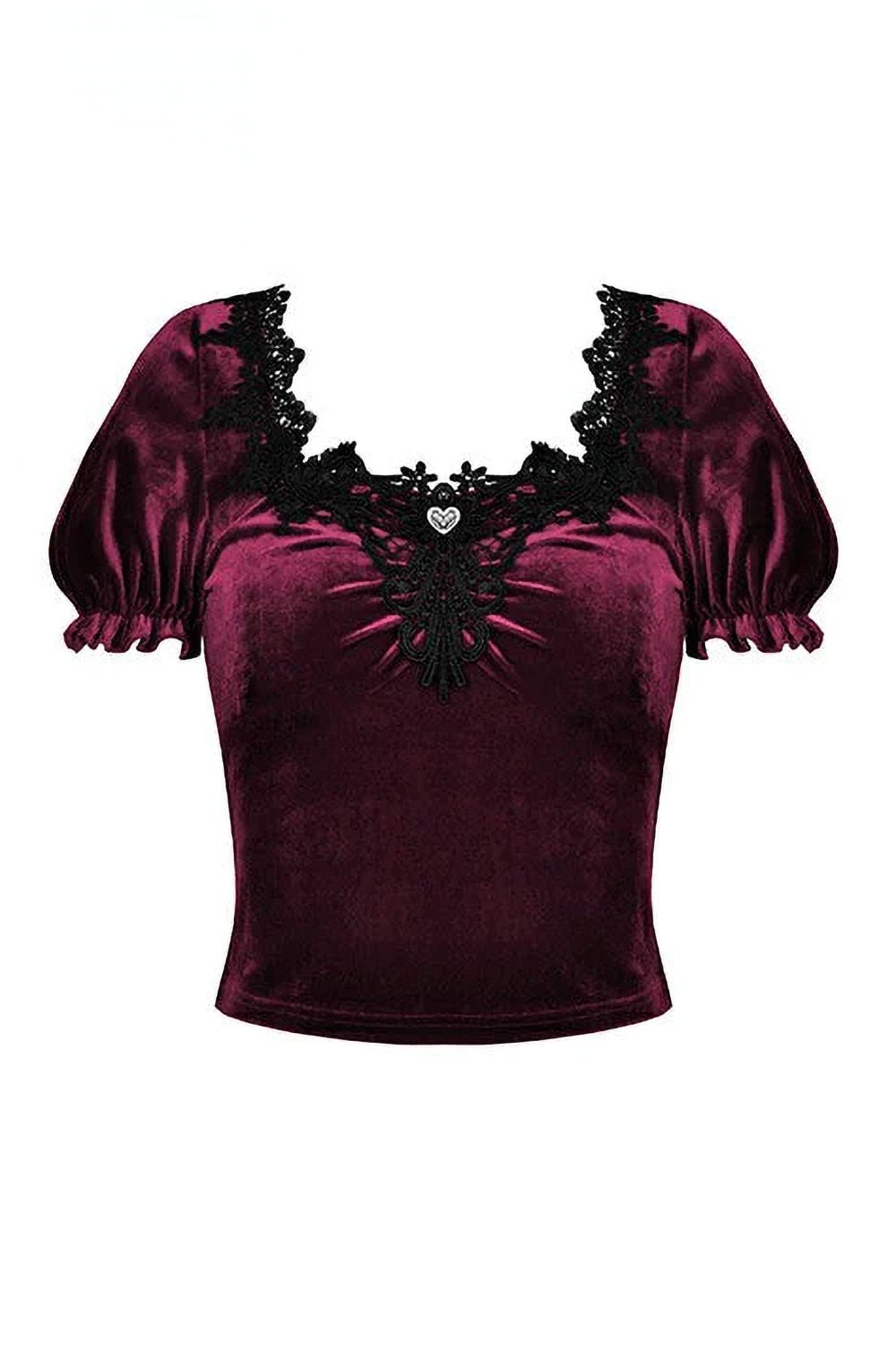 Burgundy Blood Crop Top - womens tops - VampireFreaks - Dark In Love