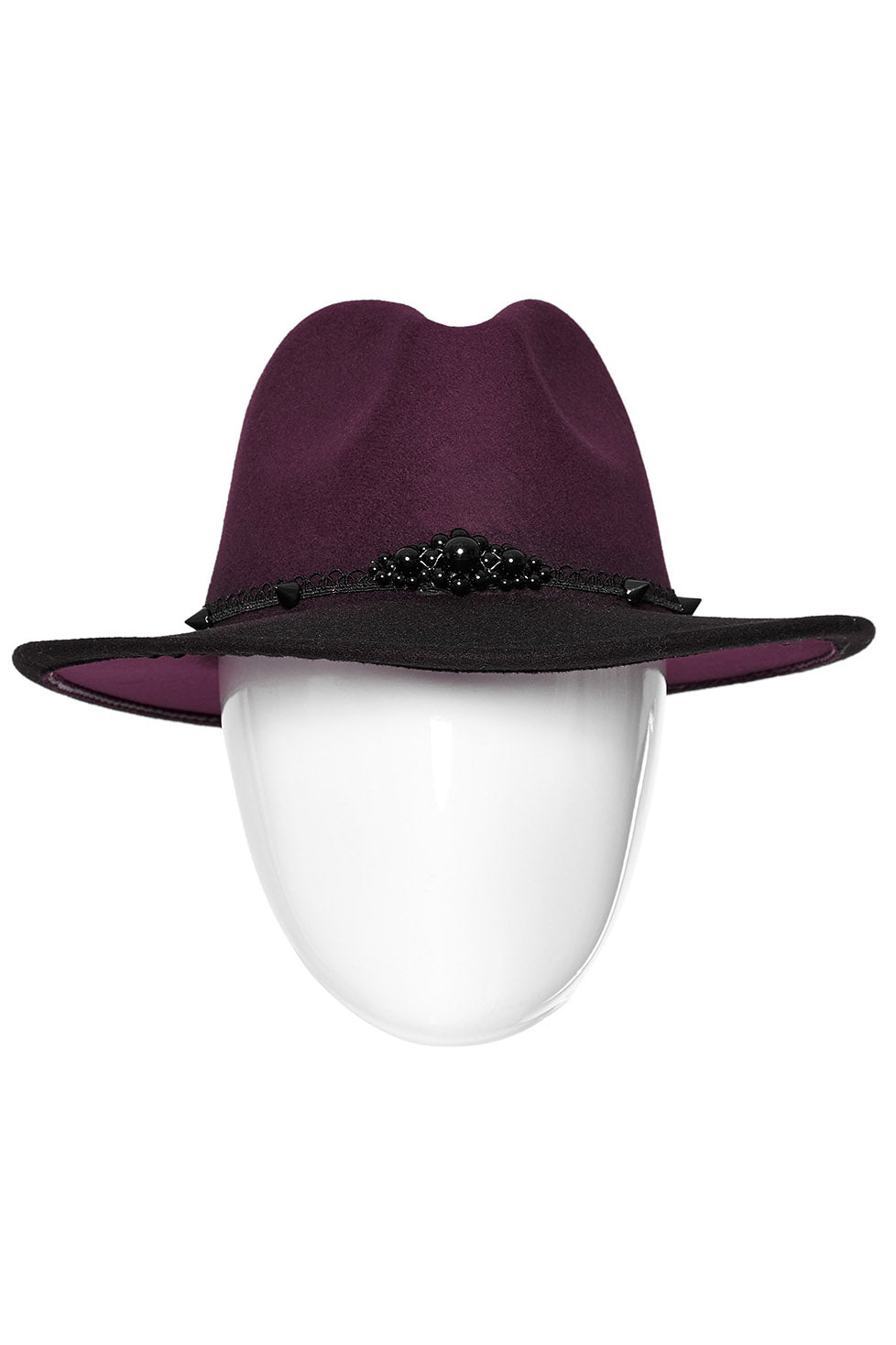 Burgundy Blood Hat [BLACK/RED] - hats & scarves & headwear - VampireFreaks - Punk Rave