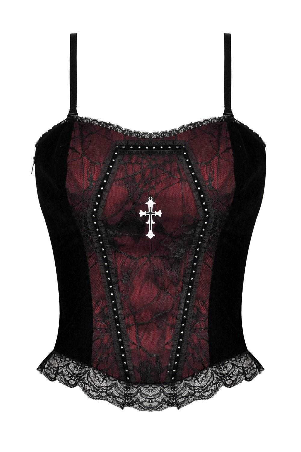 Burgundy Blood Ruffle Top - womens tops - VampireFreaks - Dark In Love